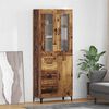 vidaXL Highboard Zidne Staro drvo 69,5 x 34 x 180 cm Konstruirano drvo