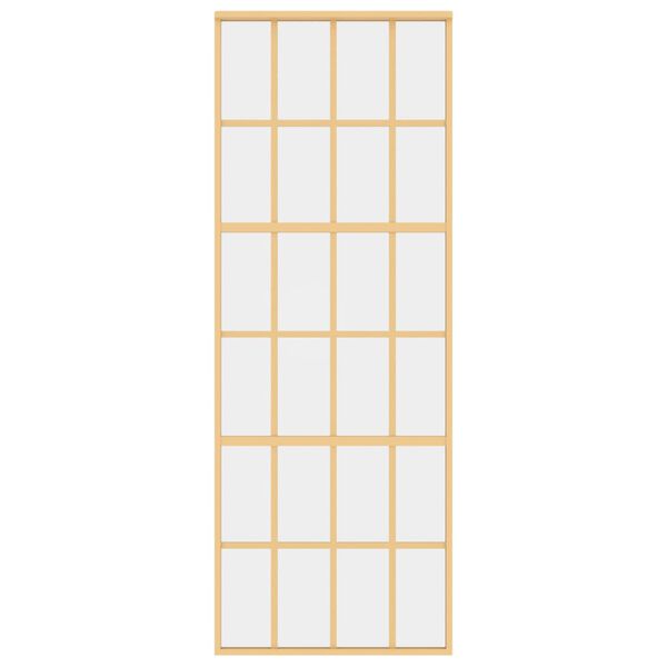 vidaXL Klizna vrata zlatna 76x205 cm prozirno staklo ESG i aluminij