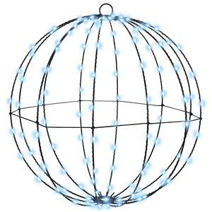 vidaXL Lopta Hladna bijela 40 x 40 x 42 cm Metal 120 LED lampica