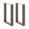 vidaXL Noge za blagovaonski stol U-oblik 2 kom Prirodni čelik 60 x (72-73) cm Čelik