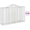 vidaXL Lučne gabionske ko&scaron;are 18kom 200x50x120/140cm pocinčano željezo