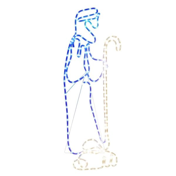 vidaXL Božićna figura pastira i janjeta sa 168 LED žarulja 102,5x35 cm