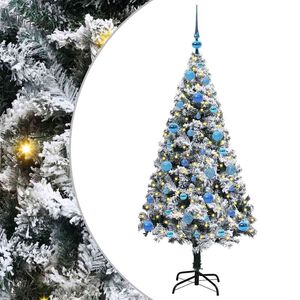 vidaXL Umjetno božićno drvce Bijelo 150 cm PVC i Čelik i Plastika