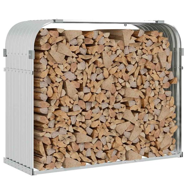 vidaXL Držač za cjepanice srebrni 120x45x100 cm od pocinčanog čelika