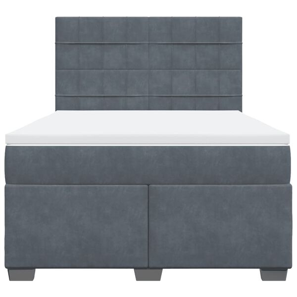 vidaXL Krevet s oprugama i madracem tamnosivi 140x190 cm bar&scaron;unasti