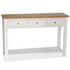 vidaXL Konzolni stol od masivne hrastovine 118 x 35 x 77 cm