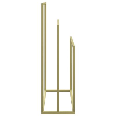vidaXL Samostojeći stalak za ručnike zlatni 48 x 24 x 79 cm željezni