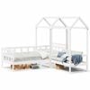 vidaXL Set dnevnog kreveta s krovom 80x200 cm bijeli borovina