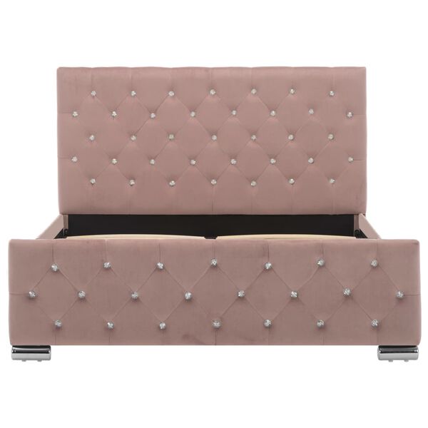 vidaXL Okvir za krevet ružičasti bar&scaron;unasti 120 x 200 cm