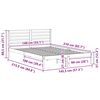 vidaXL Krevetna konstrukcija s uzglavljem Vosak smeđa 140 x 210 cm