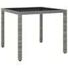 vidaXL Vrtni stol sivi 90 x 90 x 75 cm od poliratana