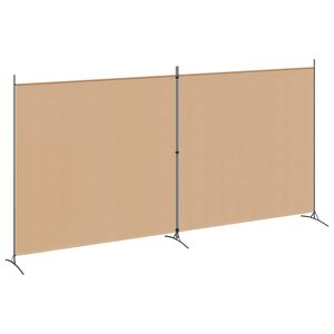 vidaXL Pregrada sa 2 panela Bež 348 x 180 cm Tkanina