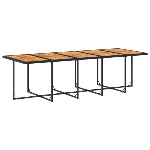 vidaXL 13-dijelni vrtni blagovaonski set s jastucima poliratan crni