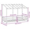 vidaXL Dječji krevet s krovom 75 x 190 cm od masivne borovine