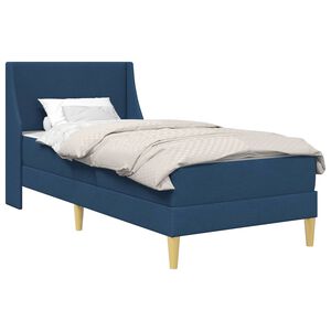 vidaXL Okvir kreveta s madracem Plava 80x 200 cm Poliester