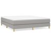 vidaXL Krevet box spring s madracem svjetlosiva 160x200 cm tkanina