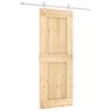 vidaXL Klizna vrata Prirodna i bijela 80 x 210 cm Čvrsta borovina
