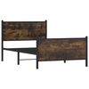 vidaXL Metalni okvir kreveta bez madraca boja hrasta 100x200 cm