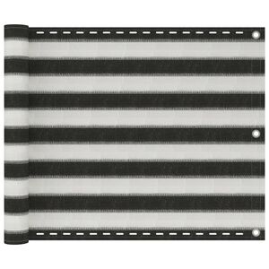 vidaXL Balkonski zastor HDPE 75 x 300 cm antracit i bijeli