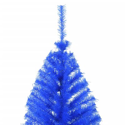vidaXL Umjetna polovica božićnog drvca sa stalkom plava 240 cm PVC