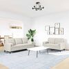 vidaXL 2-dijelni set sofa s jastucima krem bar&scaron;unasti