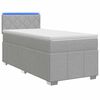 vidaXL Boxspring krevet s madracem Svjetlosiva 80 x 200 cm Tkanina