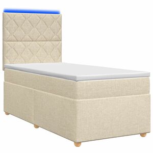 vidaXL Boxspring krevet s madracem Krem 80 x 200 cm Tkanina