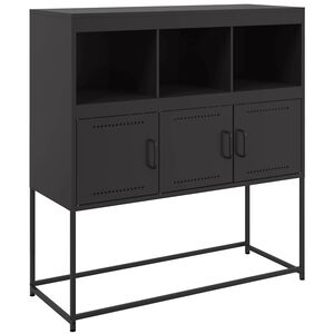 vidaXL Komoda crna 100,5 x 39 x 107 cm od čelika