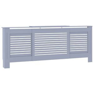 vidaXL Pokrov za radijator MDF sivi 205 cm