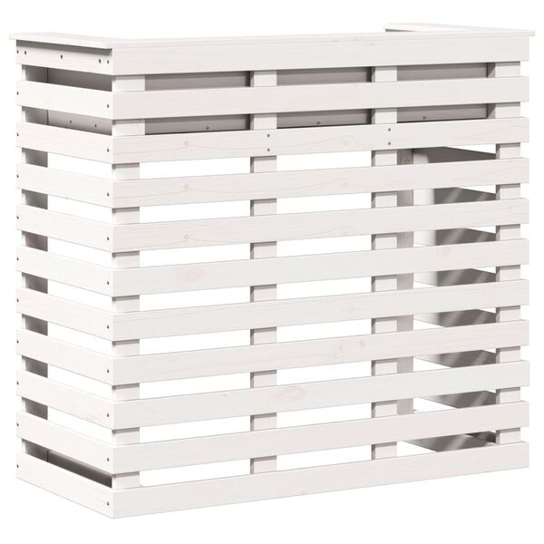 vidaXL Vanjski barski stol bijeli 113,5x50x103 cm od masivne borovine