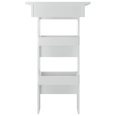 vidaXL Zidni barski stol bijeli 102 x 45 x 103,5 cm konstruirano drvo