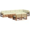 vidaXL Set vanjskih sofa s jastukom 9 pcs Prirodna i krem