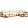 vidaXL Set vanjskih sofa s jastukom 8 pcs Prirodna i krem