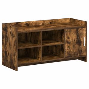 vidaXL Ormar za cipele s pohranom Dimljeni hrast 100 x 39,5 x 51 cm