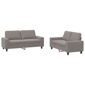 vidaXL 2-dijelni set sofa smeđesivi od tkanine