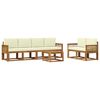 vidaXL Set vanjskih sofa 7 pcs Prirodna i krem Poliester