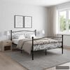 vidaXL Okvir za krevet s podnicama crni metalni 160 x 200 cm