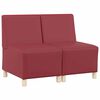 vidaXL Modularna sofa bez naslona 2 kom. Vinska crvena Lažna koža