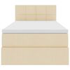 vidaXL Krevet s prostorom za pohranu s LED-om Krema 100 x 200 cm