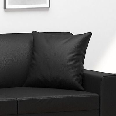 vidaXL Ukrasni jastuci 2 kom crni 40 x 40 cm od umjetne kože