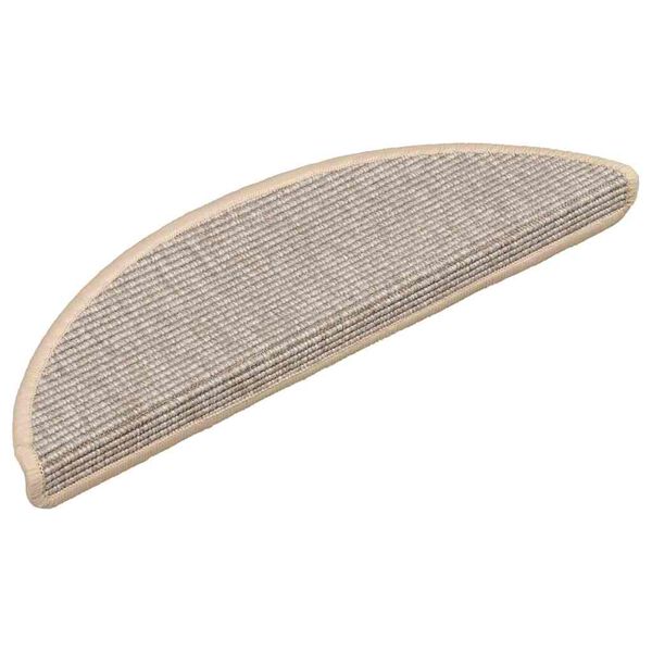 vidaXL Prostirke za stepenice 15 kom 56x17x3 cm srebrne poluokrugle