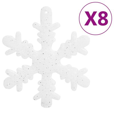 vidaXL Set božićnih kuglica od 111 komada bijeli od polistirena