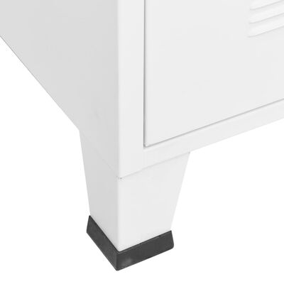 vidaXL Industrijski sanduk za pohranu bijeli 75 x 40 x 115 cm metalni