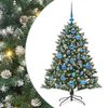 vidaXL Umjetno božićno drvce Zelena 120 cm PVC, Plastika i Čelik