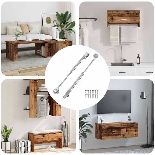 vidaXL Hidraulična plinska opruga 2 pcs Srebrno 280 x 17 x 16 mm