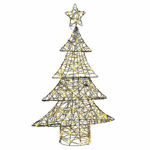 vidaXL Božićno drvce 120 LED lampica Topla bijela 150 cm Ratan