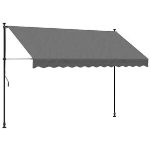 vidaXL Tenda na uvlačenje antracit 300 x 150 cm od tkanine i čelika