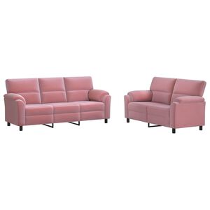 vidaXL Set sofe 2 pcs Ružičasta Bar&scaron;un