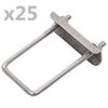 vidaXL U-spojnik za stupove ograde 60 x 40 mm 25 setova