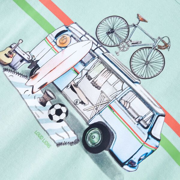 Dječja majica kratkih rukava svijetla boja mente 92